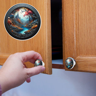 Mystical Landscape Ceramic Knob