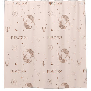 Mystical Libra Zodiac Pattern in Brown & Burgundy