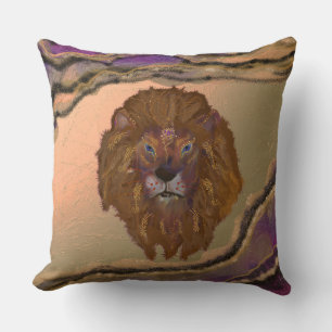 Mystical lion throw pillow