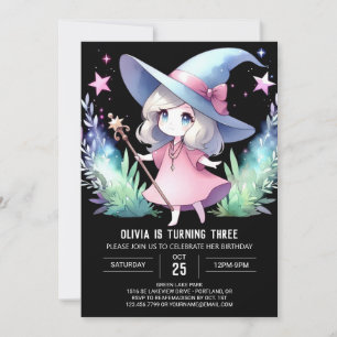 Mystical Little Wizard Birthday Invitation