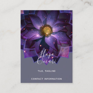 Mystical Lotus Flower Mandala New Age Business Card