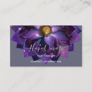 Mystical Lotus Flower Mandala New Age Business Card