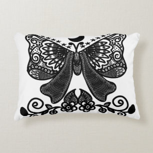 Mystical Luna Moth Celestial Gothic Insect Art Accent Pillow
