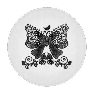 Mystical Luna Moth Celestial Gothic Insect Art Cutting Board