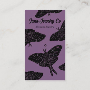 Mystical Luna Moth Jewellery Pin Business Card