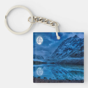 Mystical lunar midnight keychain