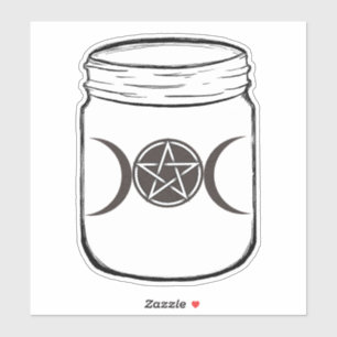 Mystical Magic Moons Triple Goddess Mason Jar