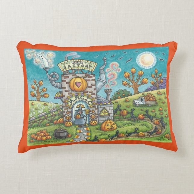 Mystical Magic Pie Factory HALLOWEEN ACCENT PILLOW (Front)