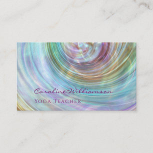 Mystical Magic Purple Shell Yoga Teacher Business Card