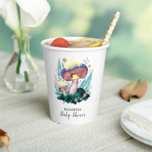 Mystical Magical Mushroom Baby Shower Paper Cups
