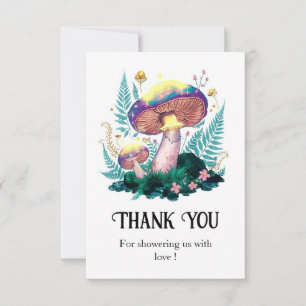 Mystical Magical Mushroom Baby Shower Thank You Card