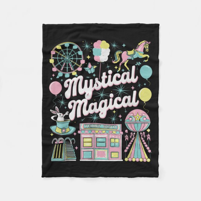 Mystical Magical Retro Aesthetic Space Gift Men Wo Fleece Blanket (Front)