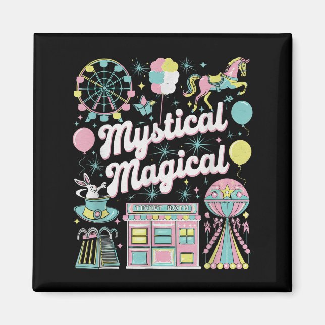 Mystical Magical Retro Aesthetic Space Gift Men Wo Magnet (Front)