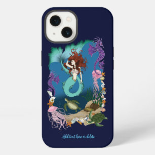 Mystical Mermaid Ocean Fantasy Blue Sea-Life iPhone 13 Case