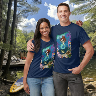 Mystical Mermaid Ocean Fantasy Blue Sea-Life T-Shirt