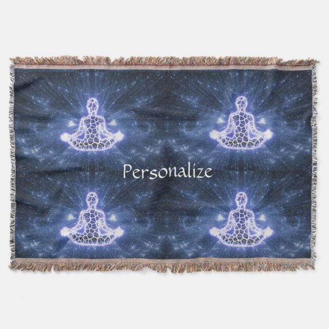 Mystical Metaphysical Meditation Zen Personalize Throw Blanket (Front)