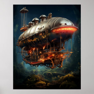 Mystical Mists – Victorian Steampunk Flight Poster