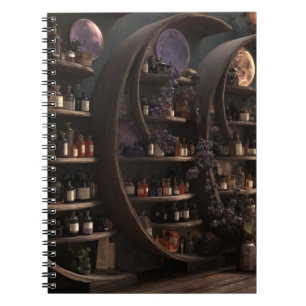 Mystical Moon Apothecary Shelf Notebook