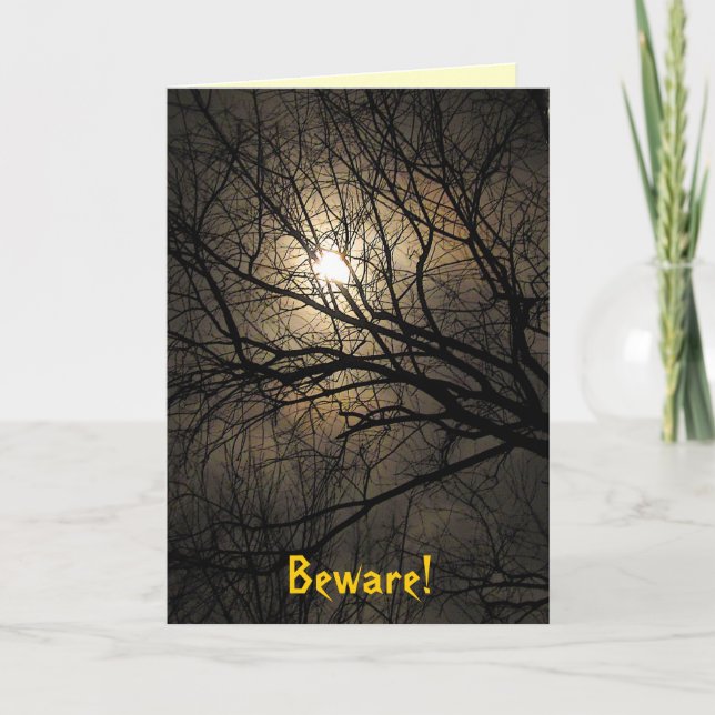Mystical Moon Halloween Card (Front)