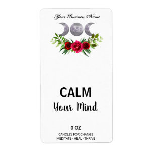 Mystical Moon White Box Labels