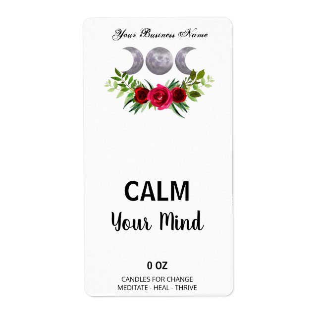 Mystical Moon White Box Labels (Front)