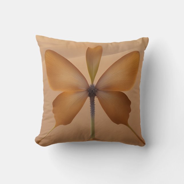 Mystical Moonlit Butterfly Throw Pillow (Front)