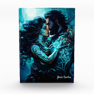 Mystical Moonlit Lovers Fantasy Romance Photo Block