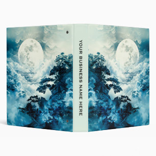 Mystical Moonlit Mountain Landscape Binder