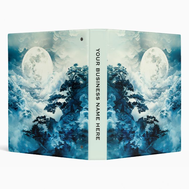 Mystical Moonlit Mountain Landscape Binder (Background)