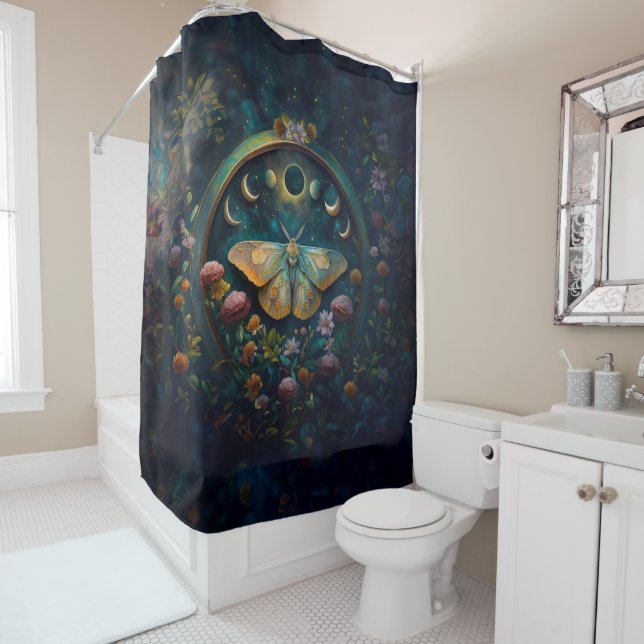 Mystical Moth and Moon Phases Portal Art LARGE (In Situ)