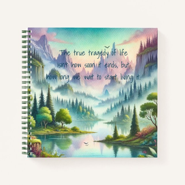 Mystical Mountains & Quote	 Notebook (Front)