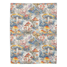 Mystical Mushrooms in Toile De Jouy