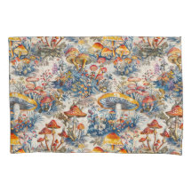 Mystical Mushrooms in Toile De Jouy