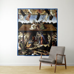 Mystical Nativity: Oil Painting by Botticelli Tapestry