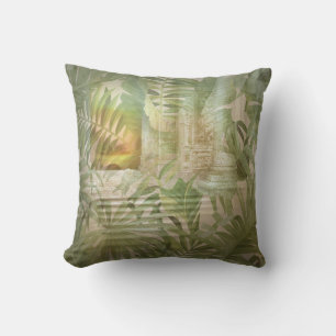 Mystical nature patterns for trendy home décor throw pillow