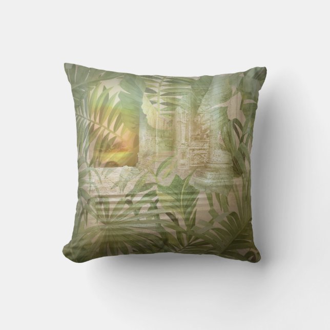 Mystical nature patterns for trendy home décor throw pillow (Front)