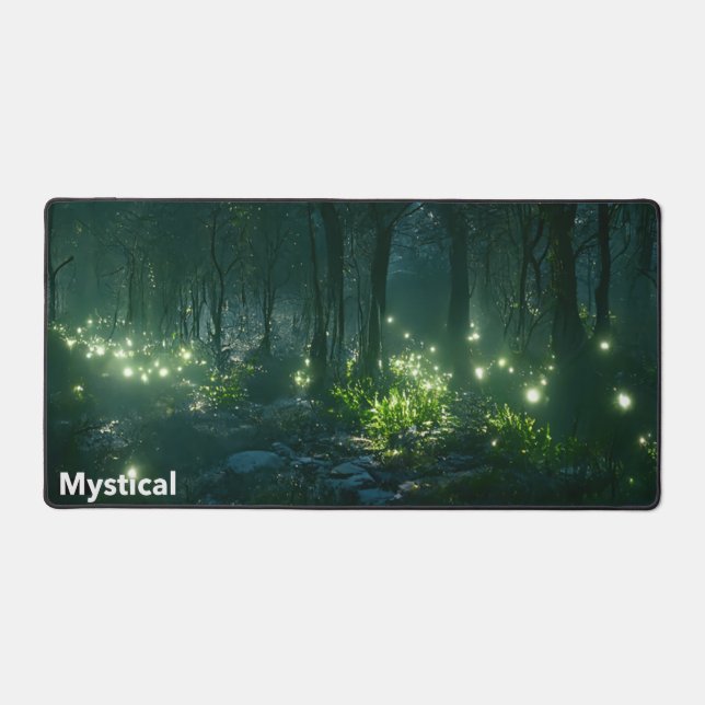 Mystical Night Forest   Desk Mat (Front)