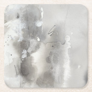 Mystical Objects - Grey Square Paper Coaster