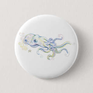 Mystical Octopus 2 Inch Round Button