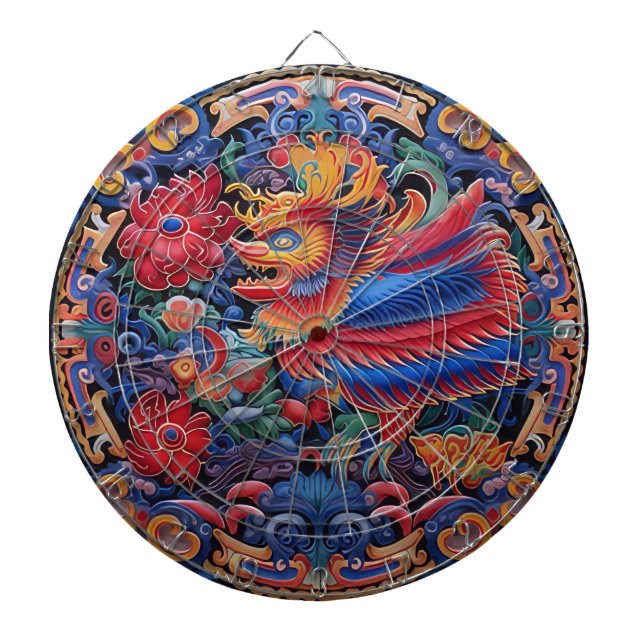 Mystical Oriental Totem Dartboard (Front)