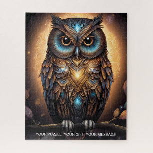 Mystical Owl of Light Jigsaw Puzzle
