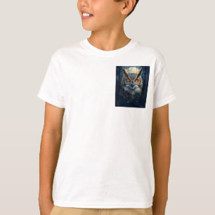 Mystical Owl Watercolor Art Dark Forest Moon Owl T-Shirt