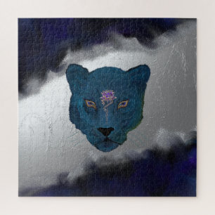 Mystical Panther with Geode Jigsaw Puzzle