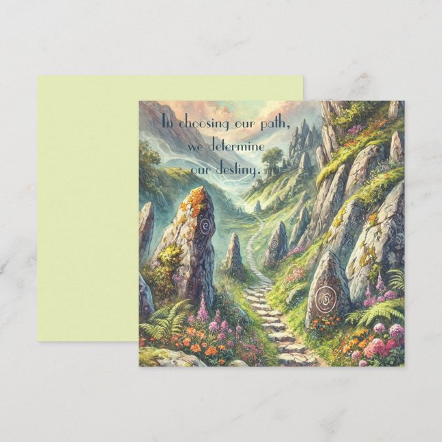 Mystical Path & Quote Card (Front/Back)