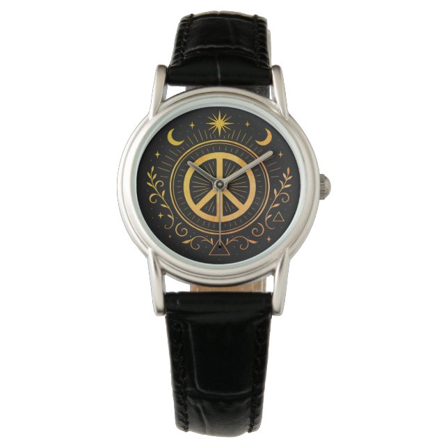 Mystical Peace Sign Watch (Front)