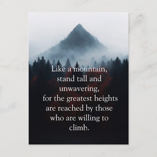 Mystical Peaks in the Mist Postcard (Front)