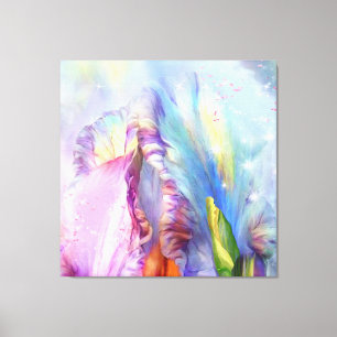 Mystical pink blue Abstract  Throw Pillow Canvas Print