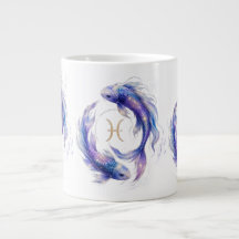 Mystical Pisces Zodiac Betta Fish Watercolor Astro