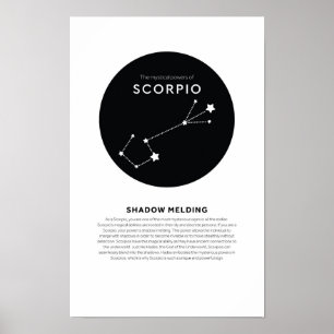 Mystical Power of Scorpio Astrology Star Zodiac Poster