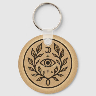 Mystical Protective Eye Moon Symbol Keychain